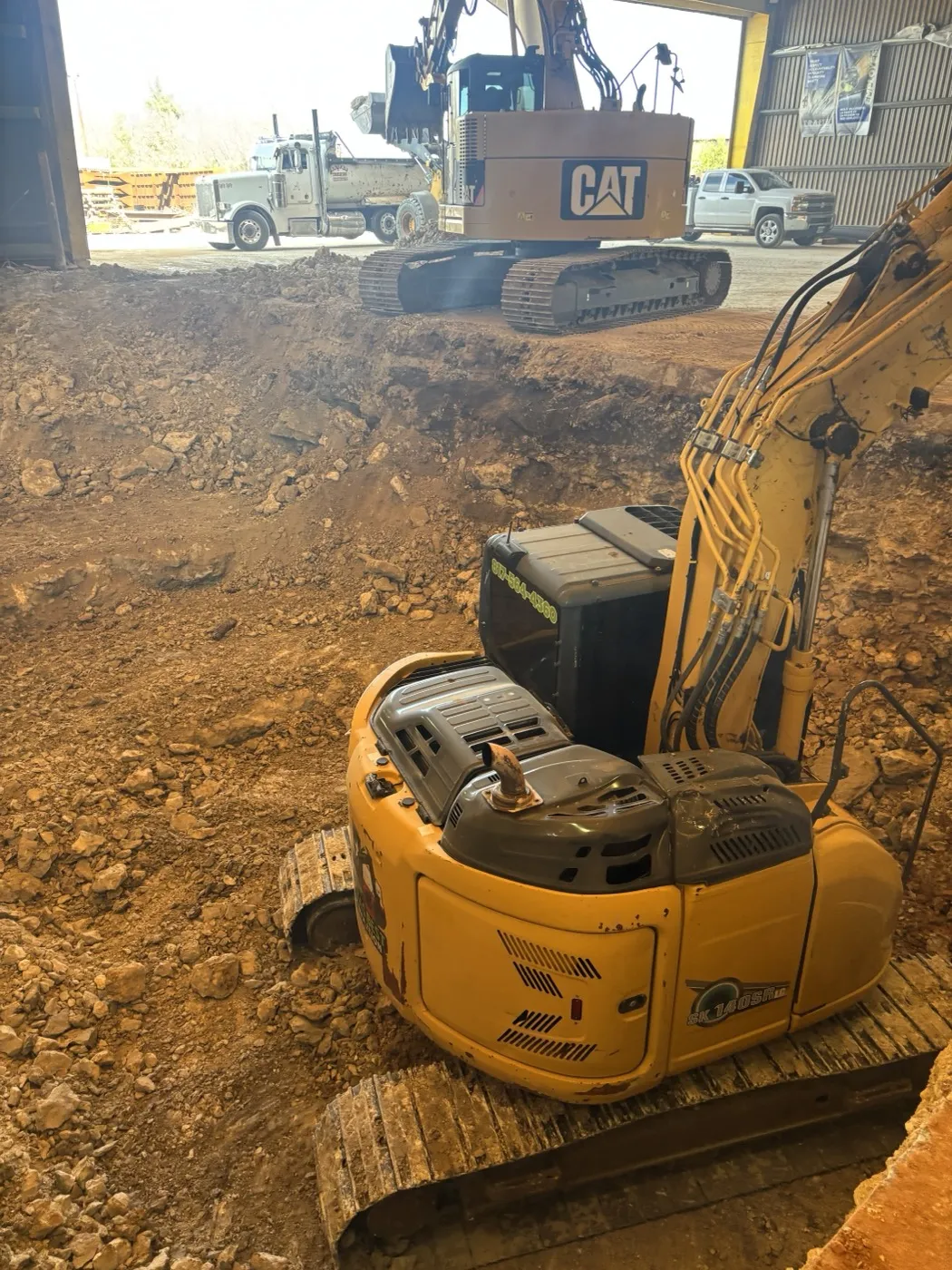 Texas Best excavators working an interior commercial demolition